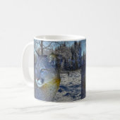 Mug Cougar Mountain Lion & Winter Tree (Devant gauche)
