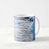 Mug Couleur bleu déchirée jean texture avec espace pou (Devant droit)