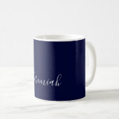 Mug Couleur bleu marine Calligraphie moderne simple de (Devant droit)