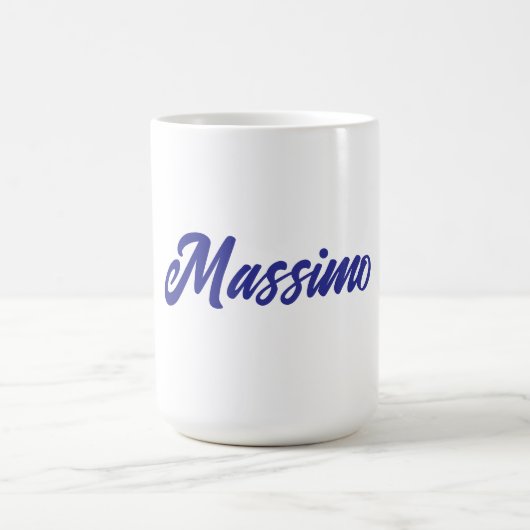 Mug Couleur bleu profond Calligraphie moderne simple d (Centre)