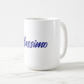 Mug Couleur bleu profond Calligraphie moderne simple d (Devant droit)