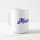 Mug Couleur bleu profond Calligraphie moderne simple d (Devant gauche)