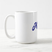Mug Couleur bleu profond Calligraphie moderne simple d (Gauche)