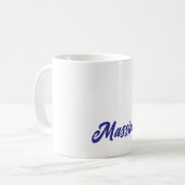Mug Couleur bleu profond Calligraphie moderne simple d (Devant gauche)