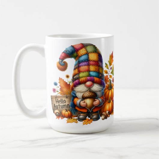 MUG COULEUR BRILLANTE PATCHWORK FALL GNOMES (Gauche)