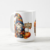 MUG COULEUR BRILLANTE PATCHWORK FALL GNOMES (Devant gauche)