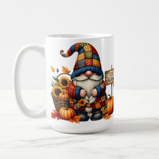 MUG COULEUR BRILLANTE PATCHWORK FALL GNOMES (Gauche)