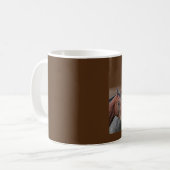 Mug couleur chocolat Trois Têtes de Cheval (Devant gauche)