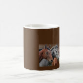 Mug couleur chocolat Trois Têtes de Cheval (Centre)