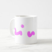 Mug COULEUR Collection Musique rose (Devant gauche)