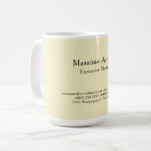 Mug Couleur crème Profil professionnel d'entreprise mo (Devant gauche)