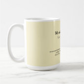 Mug Couleur crème Profil professionnel d'entreprise mo (Gauche)