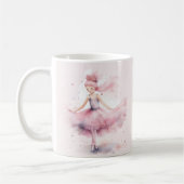 Mug Couleur d'aquarelle rose pâle pour Noël (Gauche)