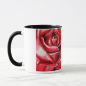 Mug Couleur d'aquarelle rouge Crimson macro d'art orig (Gauche)