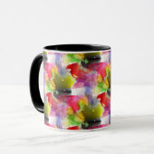 Mug Couleur d'aquarelle rouge et jaune (Devant gauche)