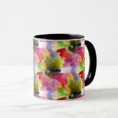 Mug Couleur d'aquarelle rouge et jaune (Devant droit)
