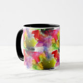 Mug Couleur d'aquarelle rouge et jaune (Devant gauche)