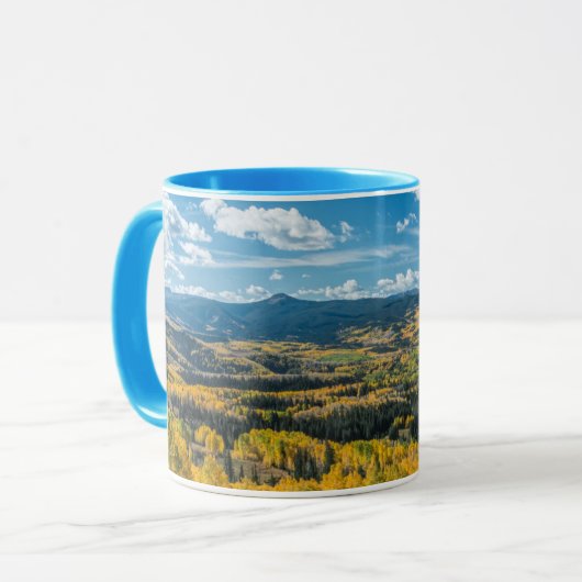 Mug Couleur d'automne en haut plat | Forêt nationale d (Devant gauche)