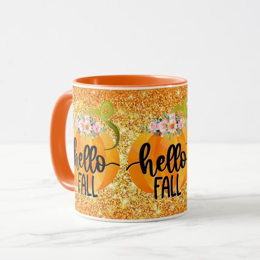 Mug Couleur de la Personnaliser d'automne de l'automne (Devant gauche)