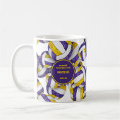 Mug couleur de l'équipe de volley-ball en or violet no (Gauche)