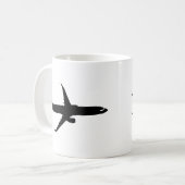 Mug Couleur de personnaliser de vol d'ombre d'avion de (Devant gauche)