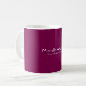 Mug Couleur de vin Professionnel Uni Moderne (Devant gauche)