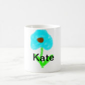 Mug Couleur d'eau bleu vert ajouter votre nom texte pe (Centre)