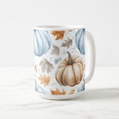 MUG COULEUR D'EAU BLUE ET TONNE CHUTE CITROUILLES DE L (Devant droit)