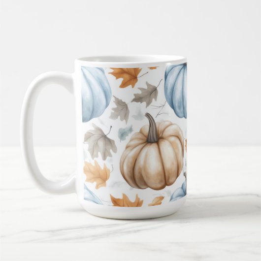 MUG COULEUR D'EAU BLUE ET TONNE CHUTE CITROUILLES DE L (Gauche)