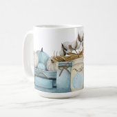 MUG COULEUR D'EAU CHUTE BLEU & BLANC CITROUILLE CRATES (Devant gauche)