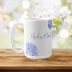 Mug Couleur d'eau de la fête de la mariée bleu Hydrang