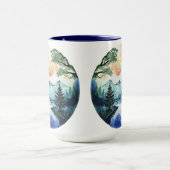 Mug Couleur d'eau de la scène naturelle (Centre)