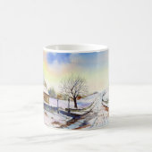 Mug Couleur d'eau de la voie d'hiver Peinture du paysa (Centre)