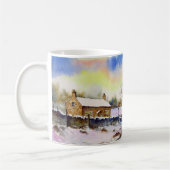 Mug Couleur d'eau de la voie d'hiver Peinture du paysa (Gauche)