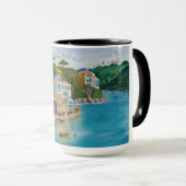 Mug Couleur d'eau des Cinque Terre - 15 oz (Devant droit)
