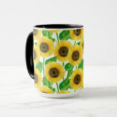Mug Couleur d'eau des fleurs de soleil (Devant gauche)