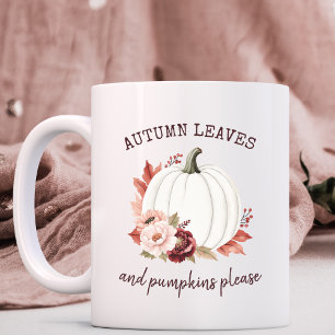 Mug Couleur d'eau florale Citrouille automne