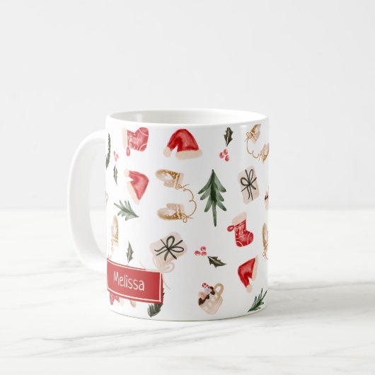 Mug Couleur d'eau mignonne motif (Devant gauche)