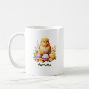 Mug Couleur d'eau mignonne Poulet de Pâques aux oeufs