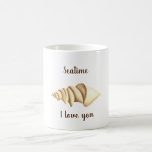 Mug Couleur d'eau mignonne romantique Seatime Shell Co
