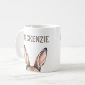 Mug Couleur d'eau moderne personnalisée Mignonne Oreil (Devant gauche)