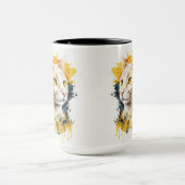 MUG COULEUR D'EAU ORANGE TABBY CAT AVEC SOUFFLEURS (Centre)