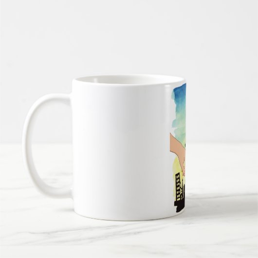 Mug Couleur d'eau promet vue panoramique, pinky pr (Gauche)