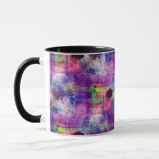 Mug Couleur d'eau verte et violette (Gauche)