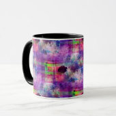 Mug Couleur d'eau verte et violette (Devant gauche)