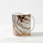 Mug Couleur d'encre d'alcool. Texture de marbre gris f (Devant droit)