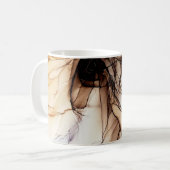 Mug Couleur d'encre d'alcool. Texture de marbre gris f (Devant gauche)