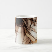 Mug Couleur d'encre d'alcool. Texture de marbre gris f (Centre)