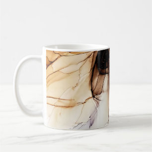 Mug Couleur d'encre d'alcool. Texture de marbre gris f
