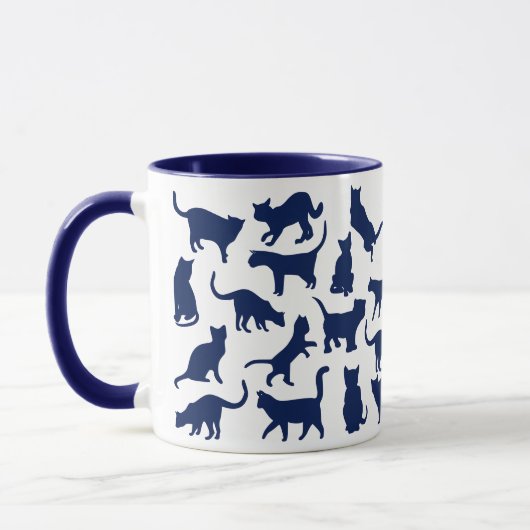 Mug Couleur des chats bleu (Gauche)